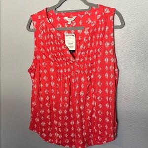 Luck brand-Coral Sleeveless Top